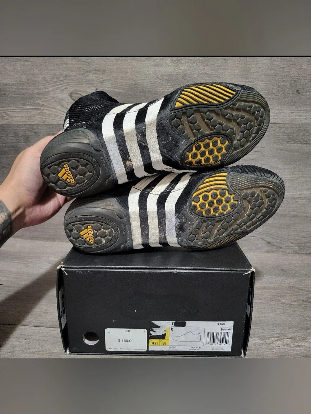 RARE Vintage 2007 Adidas Response Wrestling Mens Size 12 Shoes Black